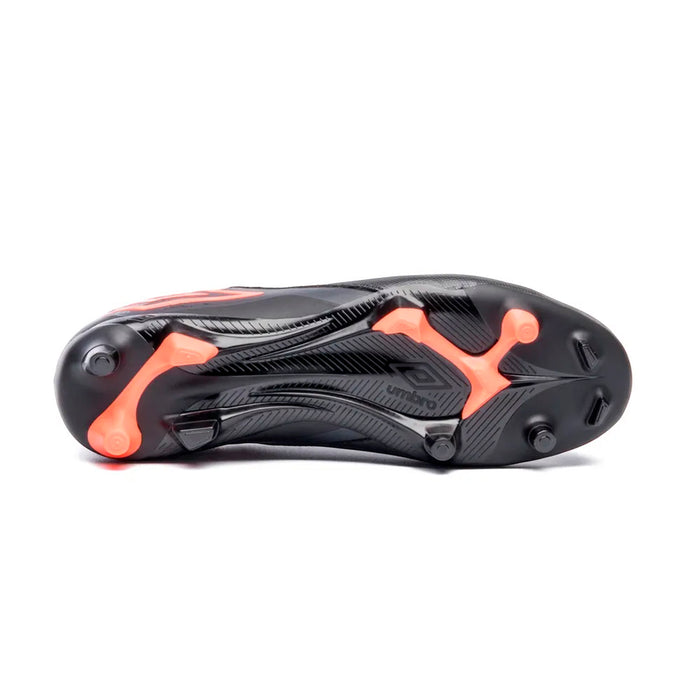 U01FB00313-102 Umbro Calzados Campo Masculino Futbol Fifty VI Black/Fiery Coral/White