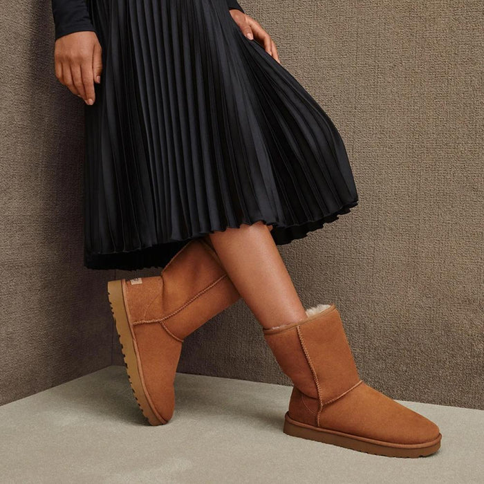 UGG Botas Femenino Moda Classic Short II Chestnut