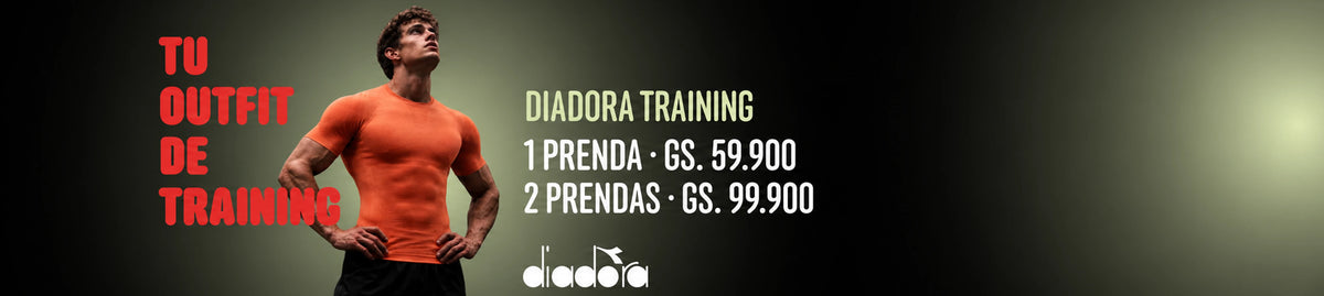 Diadora Training: 1 prenda Gs. 59.900 · 2 prendas Gs. 99.900