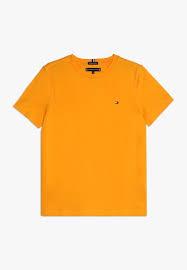 7TH7706-Naranja Rosa Amarillo Tommy Hilfiger Moda Tshirt Basica