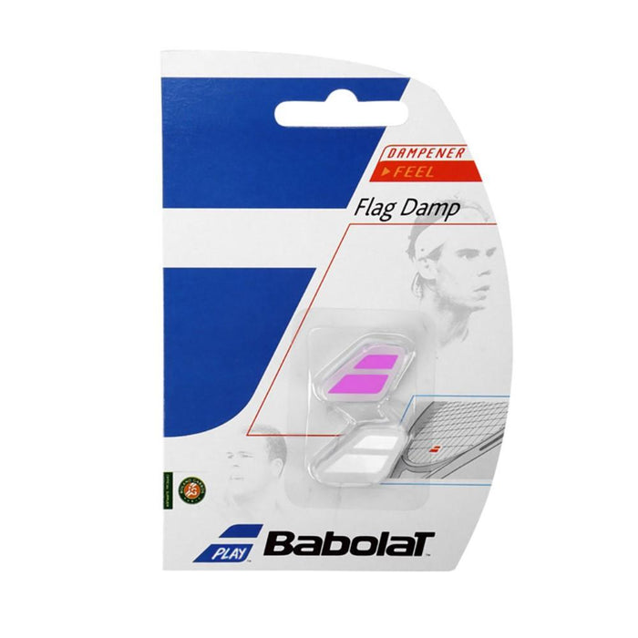 Babolat Tenis Antivibradores Flag_Damp_X2 Blanco/Rosa