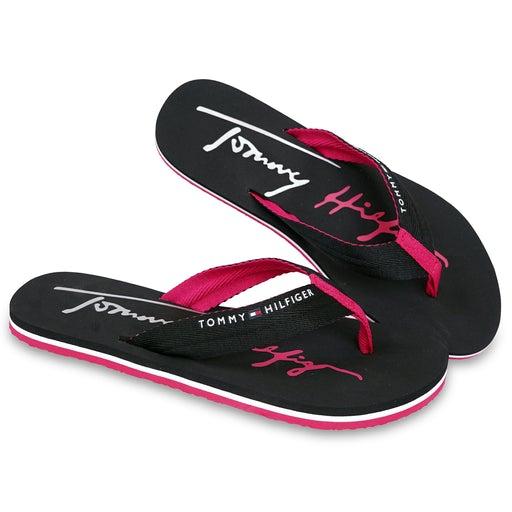 Tommy Hilfiger Femenino Flip_Flop_Sandals Essential_Signature_Flip_Flop Black s