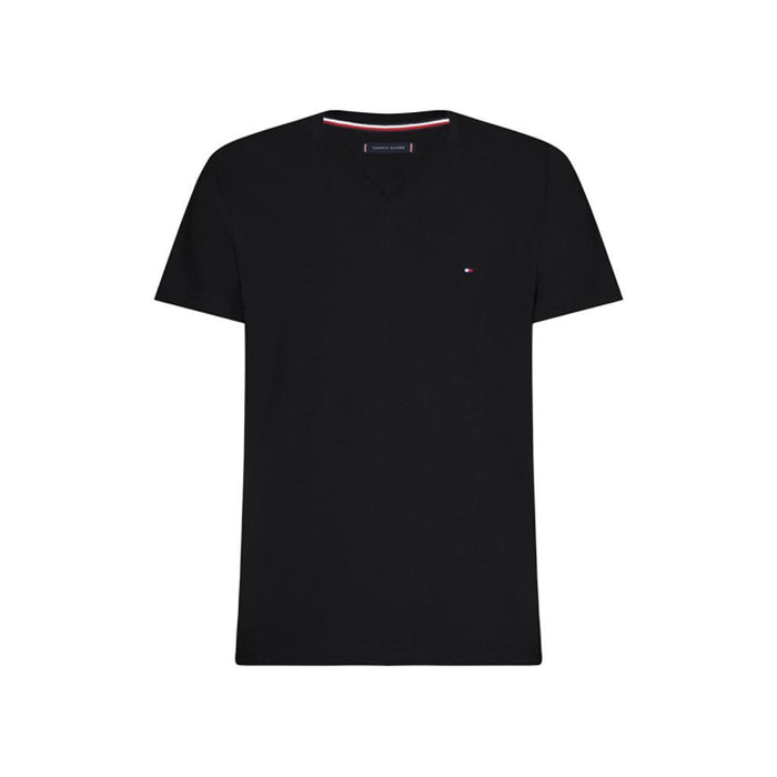 Tommy Hilfiger Masculino T-Shirts_S/S_Core WWC_Essential Cotton_Vneck Black