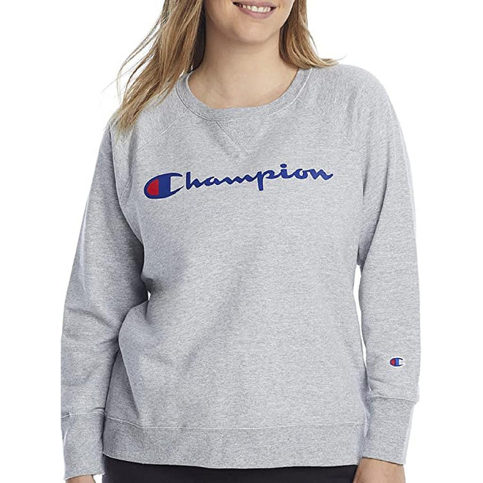 Champion Femenino Powerblend_Boyfriend_Crew_Neck_Graphic_Sweatshirt