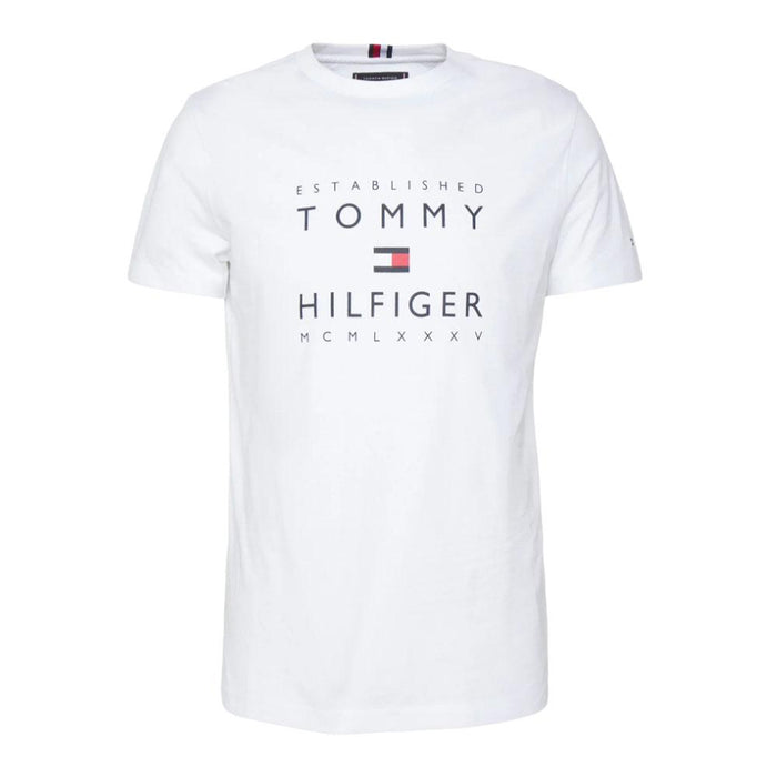 Tommy Hilfiger Remera Masculino IM ESTABLISHED STACKED TEE WHITE